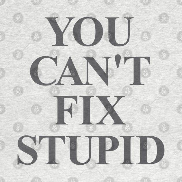 You Can't Fix Stupid by Dale Preston Design